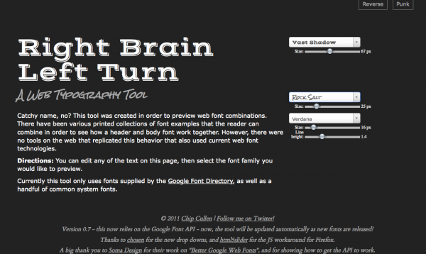 The Web Font Combinator screenshot